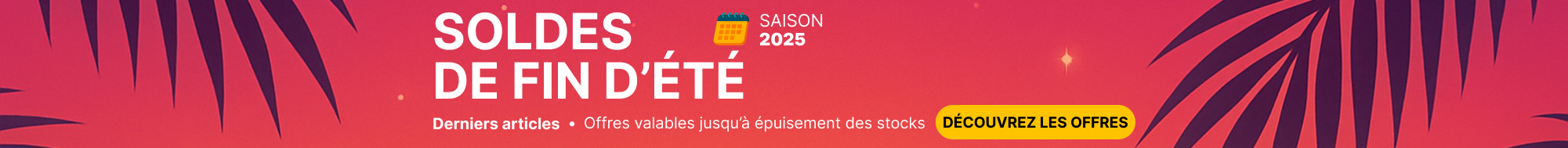 Saldi di fine estate 2025 - Ultimi pezzi, offerte valide fino a esaurimento scorte
