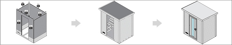 Sauna finlandais extérieur Ketty2 en bois massif 38mm - 196x146x228cm