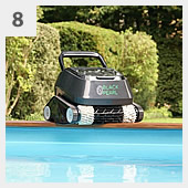 Robot automatique pour nettoyage du fond et des parois piscine enterrée 8x4 – h150