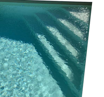 Accessoires de filtration piscine enterrée en kit avec escalier d’angle sous liner 10x4 – h150 skimmer, buses, bonde