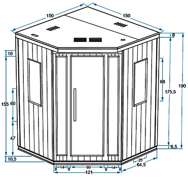 sauna infrarouge specifications technique