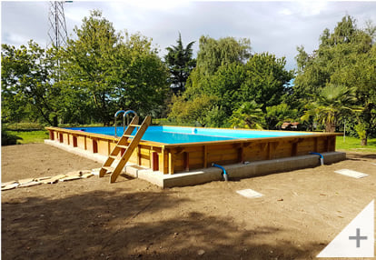 Foto dei clienti - Piscina in legno da giardino RIVA CARRE 6x4 m - Foto 1