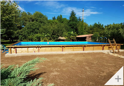 Foto dei clienti - Piscina in legno da giardino RIVA CARRE 6x4 m - Foto 2