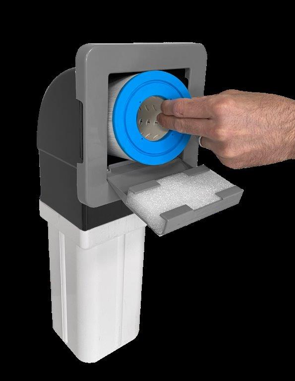 Skimmer pour piscine hors sol autoportante en kit panneaux d'acier rectangulaire 5,50x3,05 m - h.135 cm.