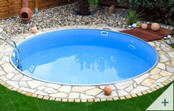 Piscines enterrée résidentielle en acier ronde