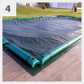 Comment couvrir en hiver une piscine hors sol autoportante d'extérieur en kit panneaux d'acier rectangulaire 5,50x3,05 m - h.135 cm ?