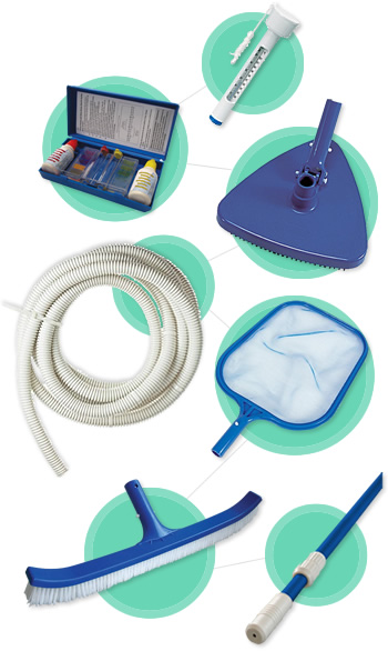 Kit piscine ce qui vous est envoyé Kit d'accessoires de nettoyage