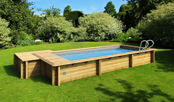 piscine en bois semi enterree