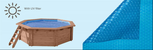 Couverture estivale pour piscine en bois hors sol