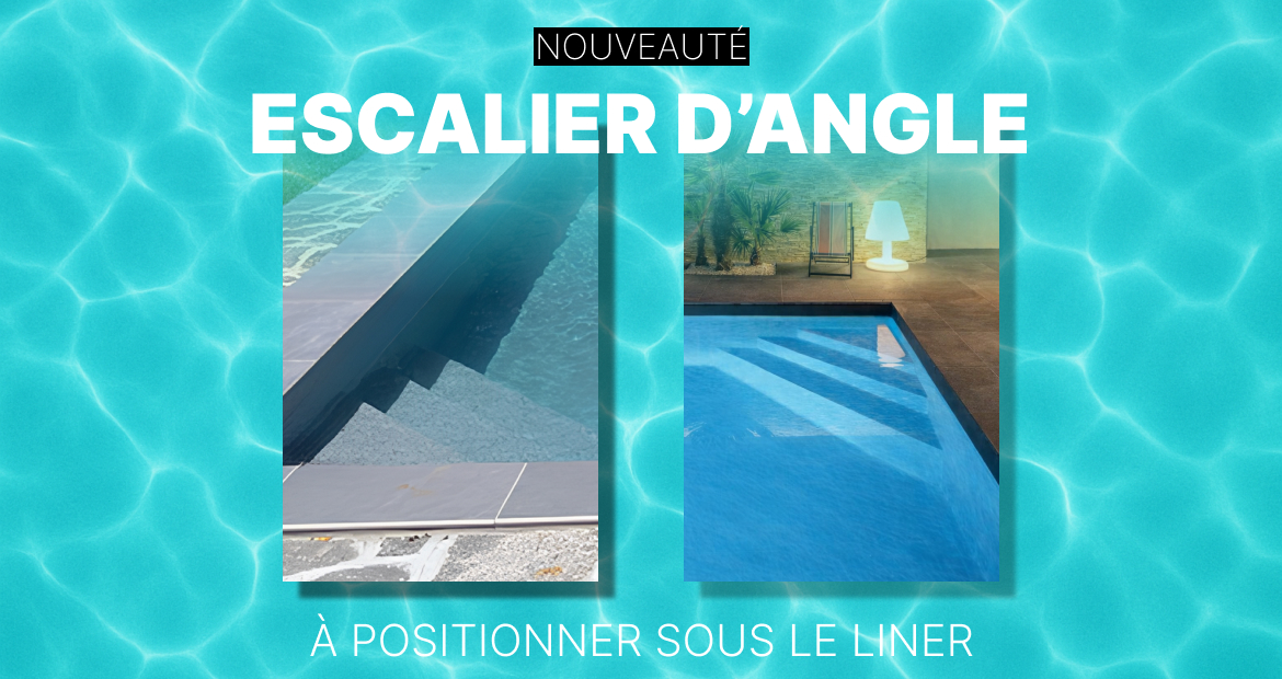 Piscine hors-sol autoportante rectangulaire Astrea avec escalier d’angle sous liner - 5,50x3,05 m