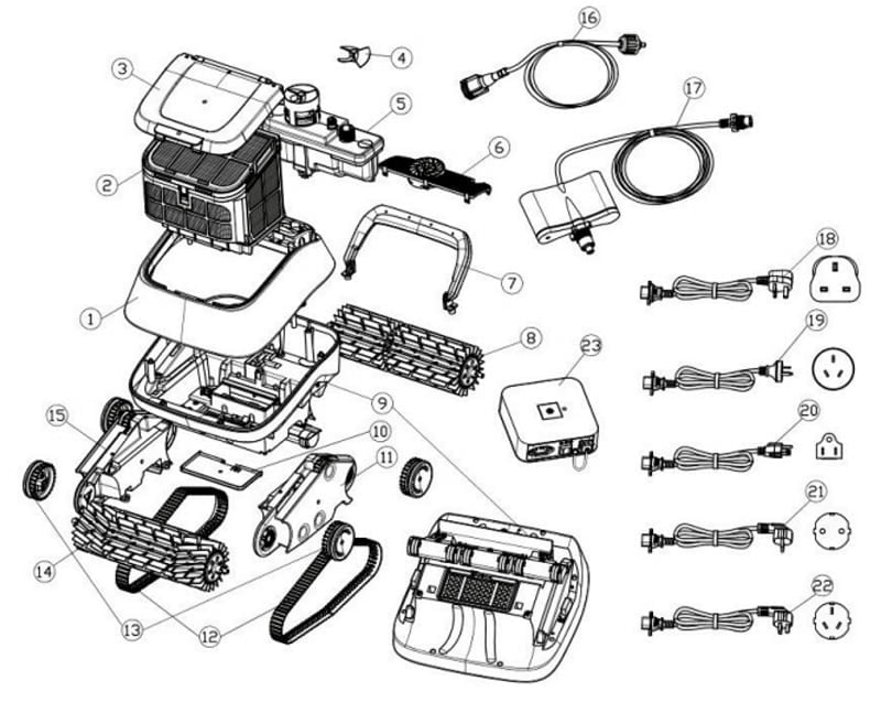 Pièces de rechange robot nettoyeur piscine 