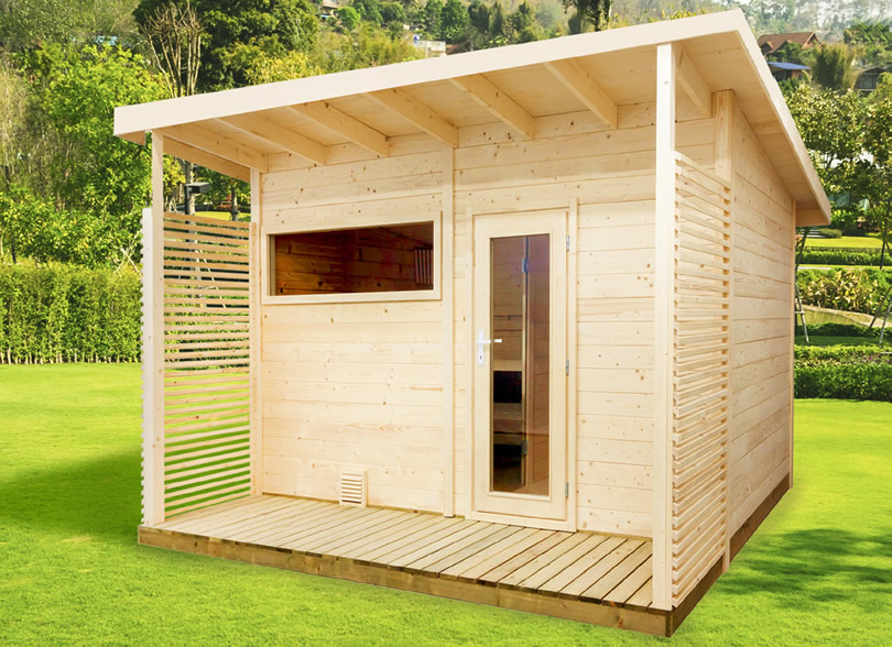 Sauna finlandese da giardino o da esterno Scala Large - Cover