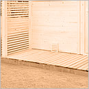 Sauna finlandese da giardino o da esterno Scala Large - Terrazza in legno