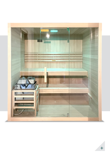 Sauna 180x120 - Inclus dans le kit sauna - Cadre en bois
