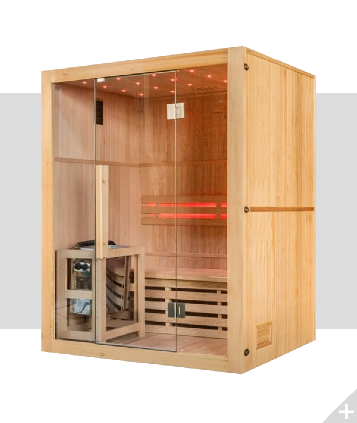 Sauna finlandese - Incluso nel kit sauna - Struttura in legno