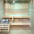 Sauna finlandais d'intérieur - Kit de structure de cabine en bois - porte en verre