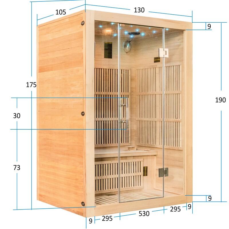 Sauna à infrarouges intérieur Fray - Technique