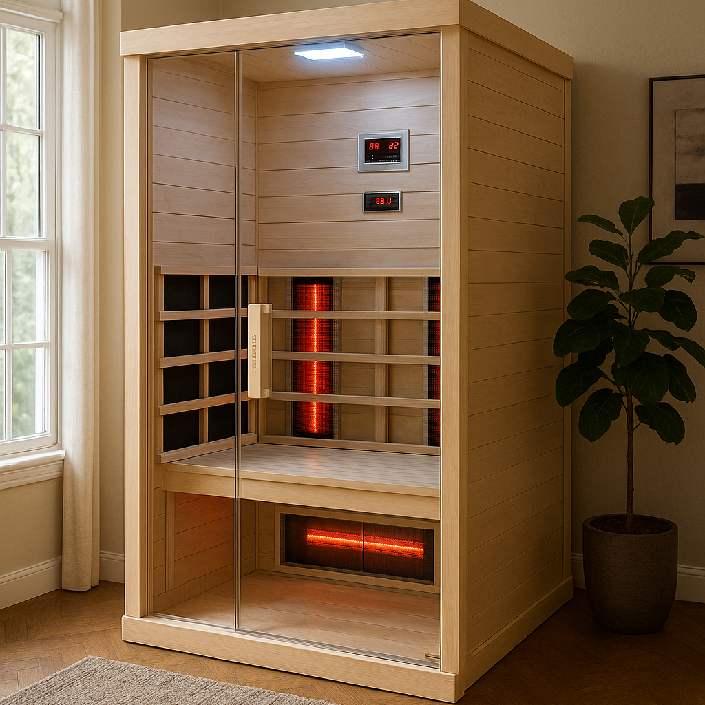 Sauna multifunzione Combi finlandese e infrarossi Bea 180 - Foto della cabina 
