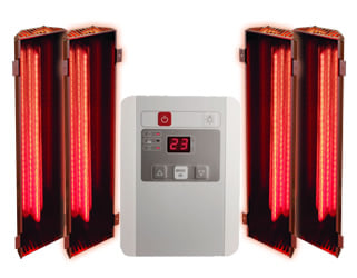 Sauna infrarossi Variado: set di 4 lampade a infrarossi con pannello di controllo esterno Sauna infrarossi Variado: set di 4 lampade a infrarossi con pannello di controllo esterno