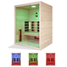 sauna infrarouge aline 3 avec radiateurs infrarouge kit inclus complete