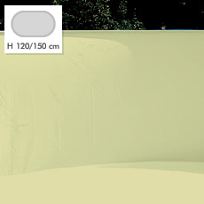 ACQUAMARINA / WHITE POOL liner de piscine ovale 910x460 cm