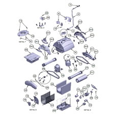 Pièces détachées pour robot nettoyeur automatique Falcon K100 - K200