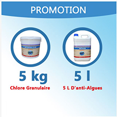 5 Kg De Chlore Multifonction + 5 L D'anti-Algues