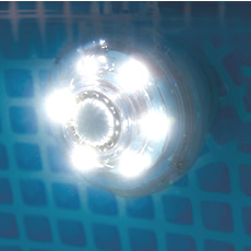 Projecteur a LED lumière blanche pour illumination de piscine hors sol