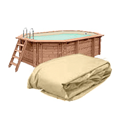 Liner sable pour piscine en bois JARDIN 434