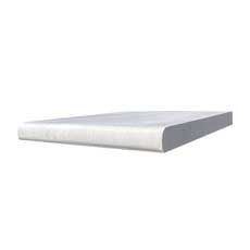 Margelle pour piscine PLATE - blanc, section droite