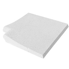 Margelle piscine périmétrique GRAINÉE - blanc, angle droit