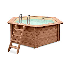 Piscine en bois hors sol hexagonal et octogonales - piscine in kit