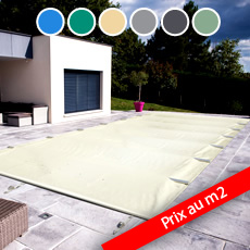 Bâche à barre 4 saisons DELUXE 580 gm2 piscine rectangulaire - Prix/m2