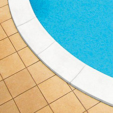 Margelles pour Kit Piscine ovale - blanc