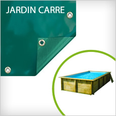 Bâche 4 saisons Deluxe piscines hors sol en bois JARDIN CARRE 8x5 Bâche 4 saisons Deluxe piscines hors sol en bois JARDIN CARRE 8x5