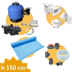 Kit équipement piscine rectangulaire h. 150 + Membrane