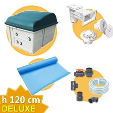Kit équipement piscine rectangulaire 7x3m - h.1,20 m DELUXE+Membrane