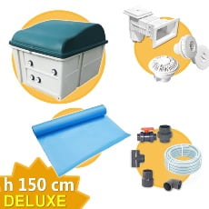 Kit équipement piscine rectangulaire 6x3m - h.1,50 m DELUXE+Membrane