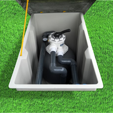 Local technique pour piscines modèle SMART vide
