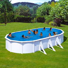 Piscine hors sol ovale en acier GRE 730x375x1,32 ATLANTIS KITPROV738
