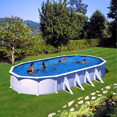 Piscine hors sol ovale en acier GRE 915x470x1,32 ATLANTIS KITPROV918
