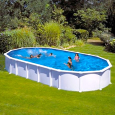 Piscine hors sol en acier GRE Oval 1000x550x1,32 HAITI KITPROV10288