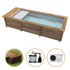 Piscine en bois hors sol rectangulaire URBAN 600x320