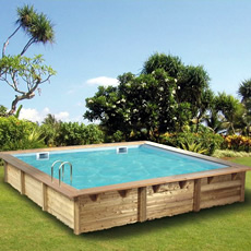 Piscine en bois hors sol rectangulaire GLORIA 3x3