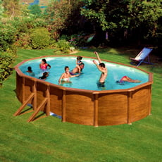 Piscine hors sol GRE en acier Ovale 500x300x1,20 PACIFIC KIT500W