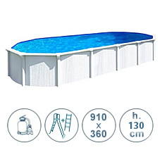 Piscine hors sol en acier WHITE POOL 910x460x130 cm