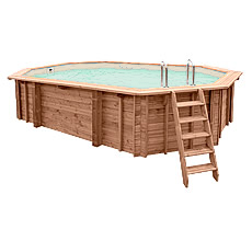 Piscine en bois hors sol JARDIN 607 Liner sable