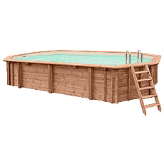 Piscine en bois hors sol JARDIN 814 Liner sable