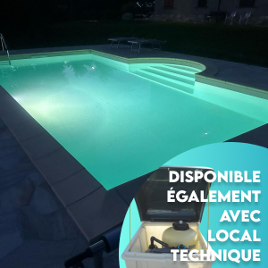 Piscine enterrée panneaux d'acier galvanisé PARISIENNE 10x4 h150 Piscine enterrée panneaux d'acier galvanisé PARISIENNE 10x4 h150