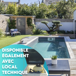 Piscine enterrée d'acier 8x4 h150 complet